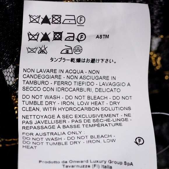 Rochas Floral Black and Gold Lace Top - Picture 9 of 9